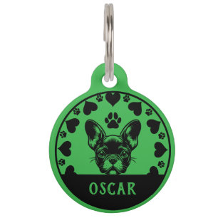 Placa Para Mascotas Propietario de perros de Bulldog francés