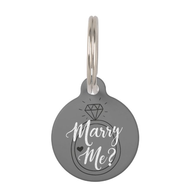 Placa Para Mascotas Propuesta de matrimonio (Anverso)