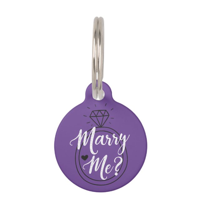 Placa Para Mascotas Propuesta de matrimonio (Anverso)