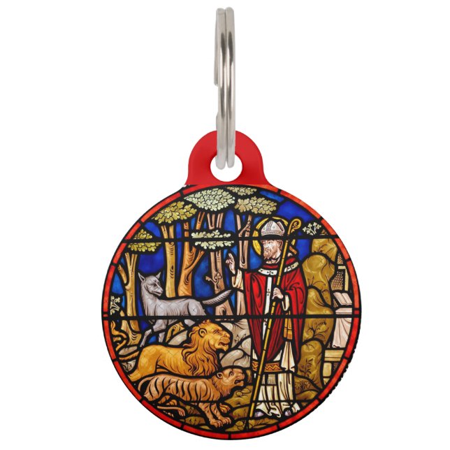 Placa Para Mascotas Protector de Animales San Francisco Rojo (Anverso)
