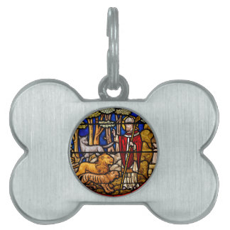 Placa Para Mascotas Protector Mascota San Francisco de vidrio manchado