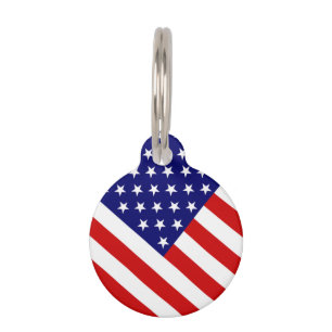 Placa Para Mascotas Ptcnt de la bandera de los Estados Unidos