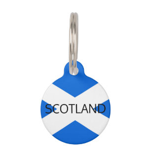 Placa Para Mascotas Ptcnt personalizable de Scotland Flag Scotland