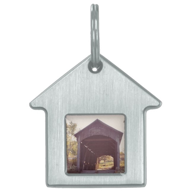 Placa Para Mascotas Puente cubierto (Frente)