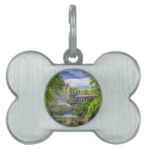 Placa Para Mascotas Puente cubierto Bollinger Mill y Burfordville