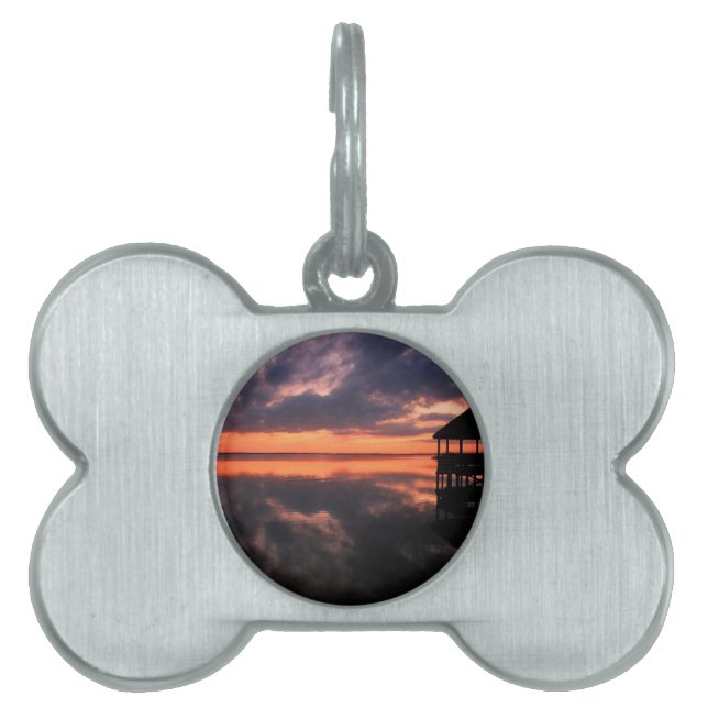 Placa Para Mascotas Puesta de sol OBX (Frente)