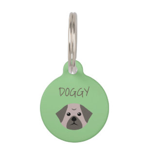 Placa Para Mascotas Pug Cute Dog