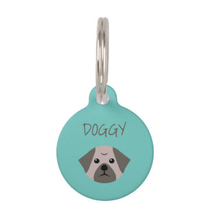 Placa Para Mascotas Pug Cute Dog