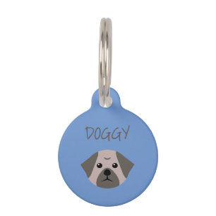 Placa Para Mascotas Pug Cute Dog