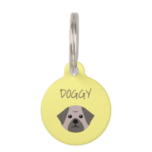 Placa Para Mascotas Pug Cute Dog
