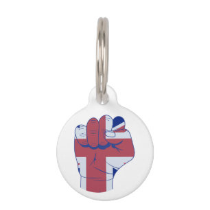Placa Para Mascotas Puño elevado británico