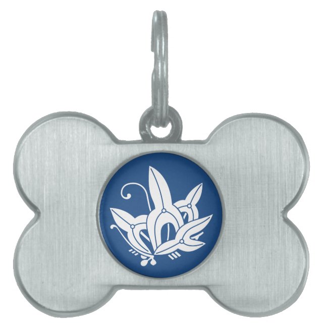 Placa Para Mascotas Punta de flecha en forma de mariposa (Frente)