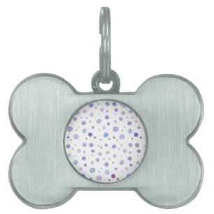 Placa Para Mascotas puntos de lunares pintados a mano