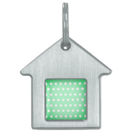 Placa Para Mascotas Puntos de Poka Verde