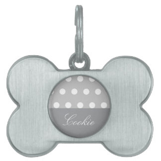 Placa Para Mascotas Púrpura de puntos de pica
