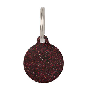 Placa Para Mascotas Purpurina de rubíes rojo oscuro