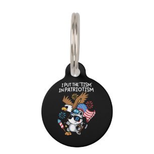 Placa Para Mascotas Puse el Tismo en Águila Atlética Patriotismo
