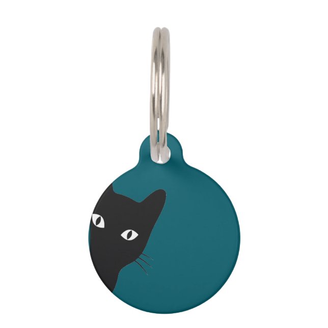 Placa Para Mascotas ¿Qué? Gato fisgón (Anverso)