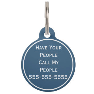 Placa Para Mascotas Que tu gente llame a mi etiqueta de mascota