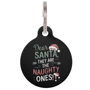 Placa Para Mascotas Querido Santa Ellos Son Los Traviesos Navidad 