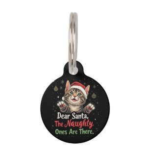 Placa Para Mascotas Querido Santa, Son los traviesos Divertido