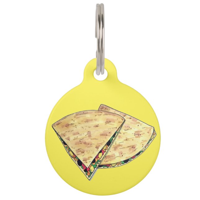 Placa Para Mascotas Queso Quesadillas Cocina Mexicana Queso (Anverso)