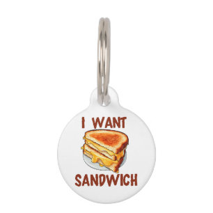 Placa Para Mascotas Quiero Sandwich