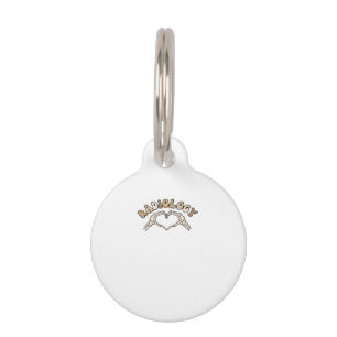 Placa Para Mascotas Radiología Skeleton Heart Hands Classic