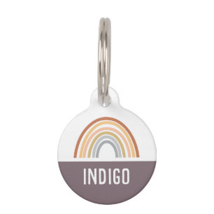 Placa Para Mascotas Rainbow Boho