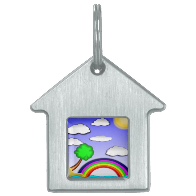 PLACA PARA MASCOTAS RAINBOWLAND (Frente)