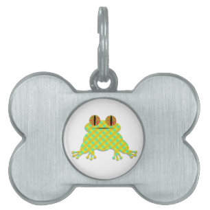 Placa Para Mascotas Rana Cute