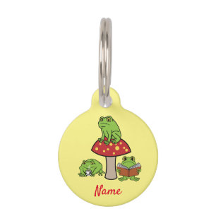 Placa Para Mascotas Ranas de Cottagecore Thunder_Cove