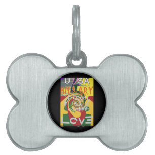 Placa Para Mascotas Rasta Colores Rojo Golden Green Hillary Art Imprim