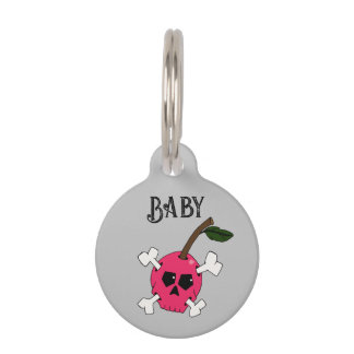 Placa Para Mascotas Raya rosa