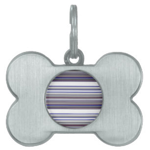 Placa Para Mascotas Rayas grises azules modernas lindas