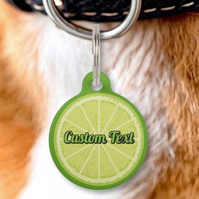 Placa Para Mascotas Rebanada de Lima (Subido por el creador)