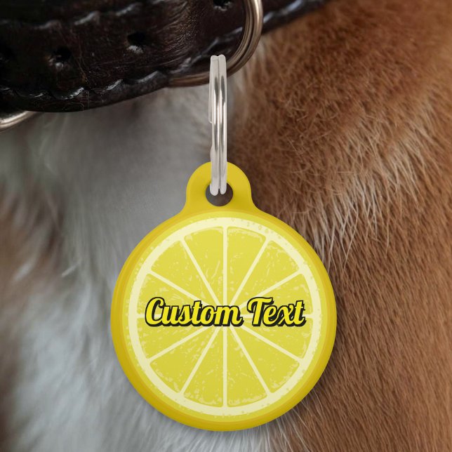 Placa Para Mascotas Rebanada de limón (Subido por el creador)