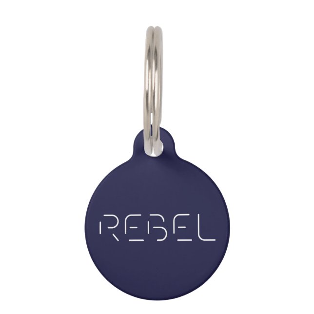 PLACA PARA MASCOTAS REBELDE (Anverso)