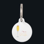 Placa Para Mascotas Receta de mimosa<br><div class="desc">Disfrute de esta asociación perfecta de champán y cítricos en bordados enmarcados,  servilletas de cóctel,  ropa de cocina,  ropa y más!</div>