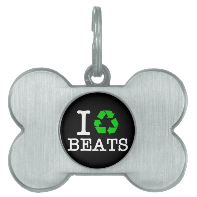 Placa Para Mascotas Reciclé Beats (Frente)