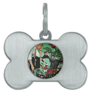 Placa Para Mascotas Recorte del árbol