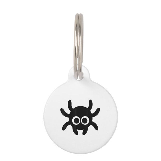 Placa Para Mascotas Regalo araña| Araña Emoticon Gracioso Hallo Animad (Anverso)