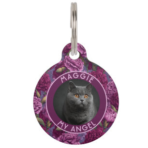 Placa Para Mascotas Regalo audaz para dueños de gatos claveles