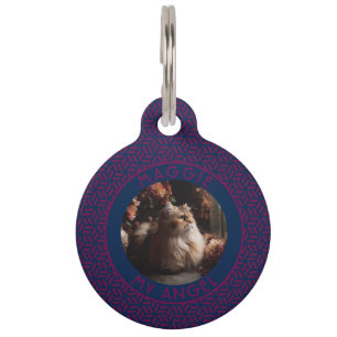 Placa Para Mascotas Regalo colorido para dueños de mascotas con patrón
