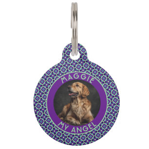 Placa Para Mascotas Regalo cuadrado para mamá de moda con piel