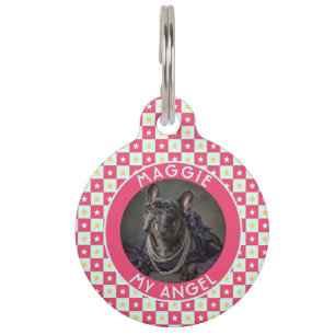 Placa Para Mascotas Regalo cuadrado para papá gato elegante