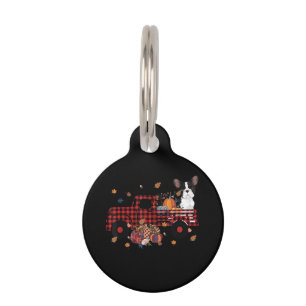 Placa Para Mascotas Regalo de Acción de Gracias y Halloween de Camión
