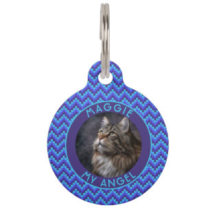 Placa Para Mascotas Regalo de Chevron para amante de gatos hermosos