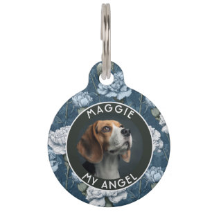 Placa Para Mascotas Regalo de claveles de flores para papá perro valie