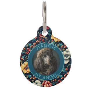 Placa Para Mascotas Regalo de dueña de mascota de moda con patrón de r